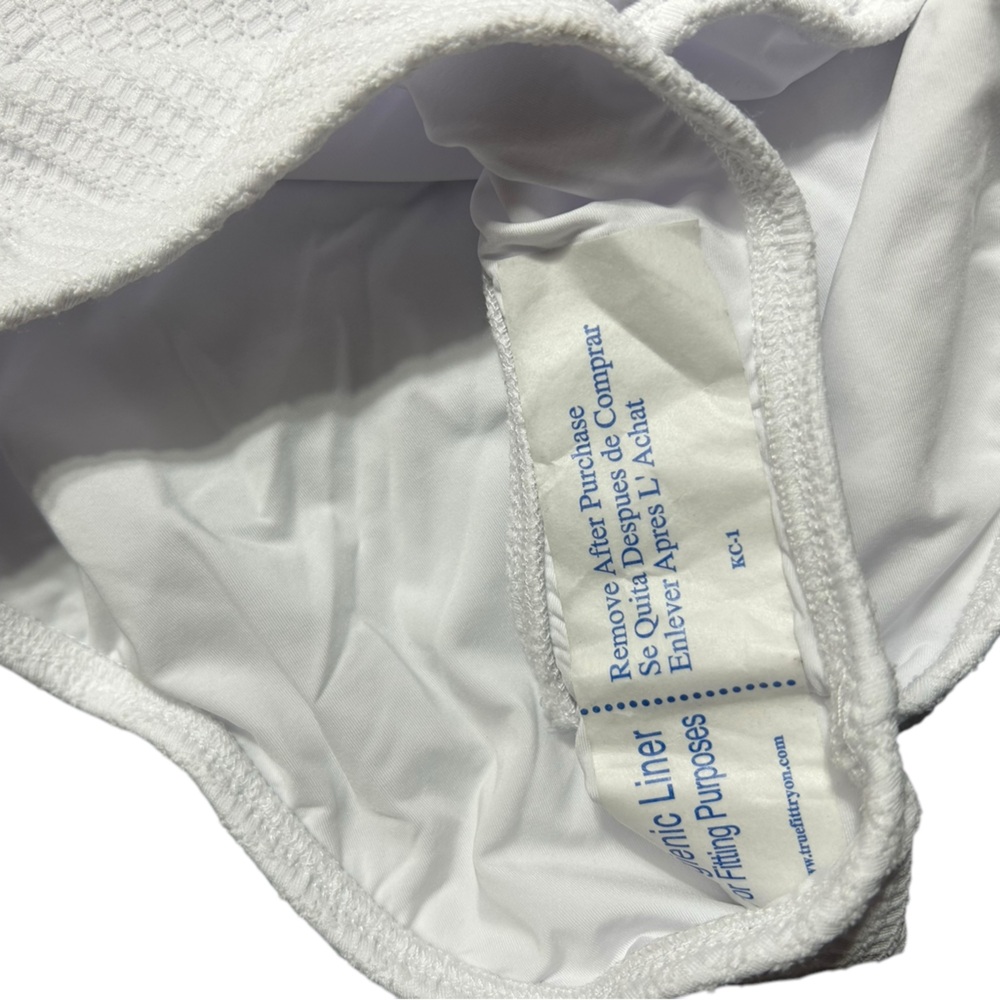 BECCA White Textured One-Piece Swimsuit with Twist Front - Picture 3 of 5
